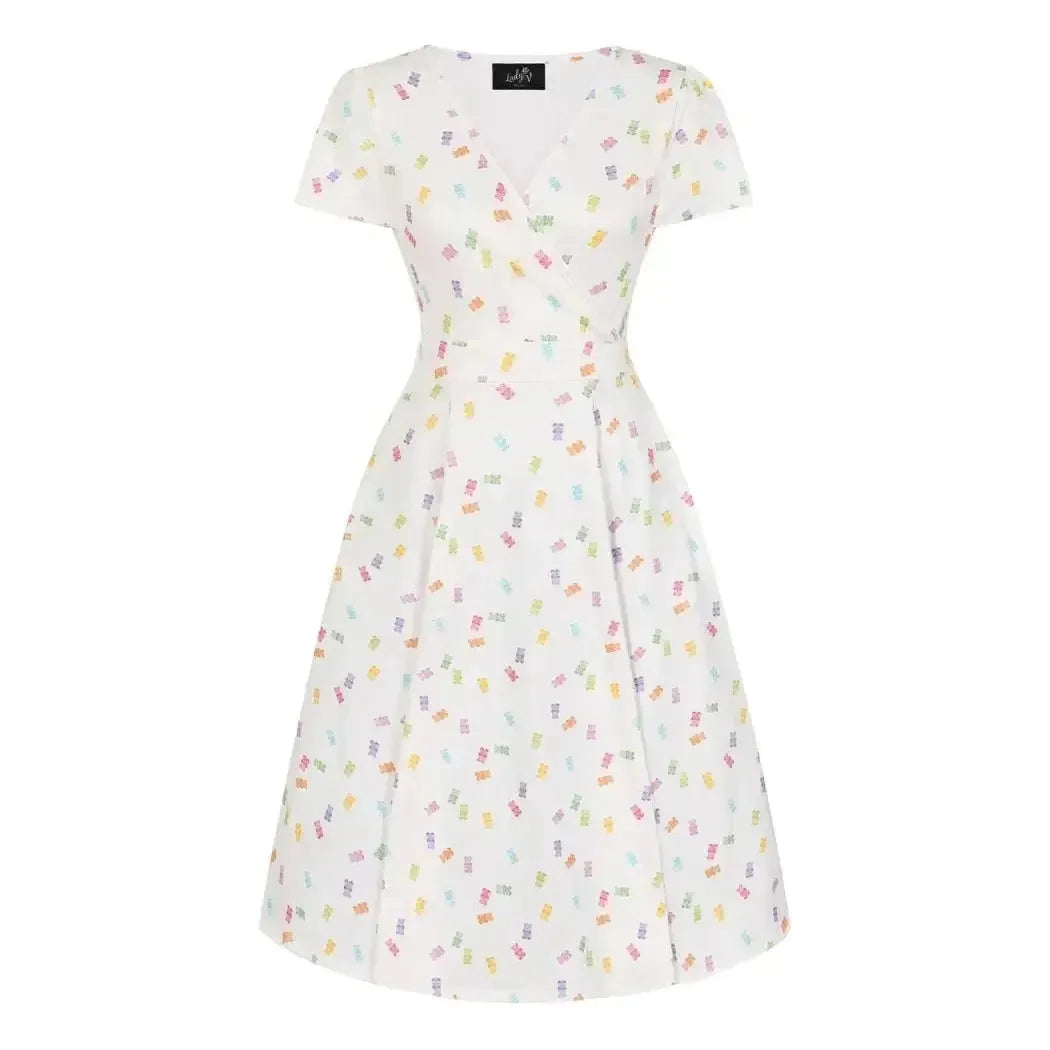 Lyra Dress - Gummy Bears Cream Lady Vintage Lyra Dresses