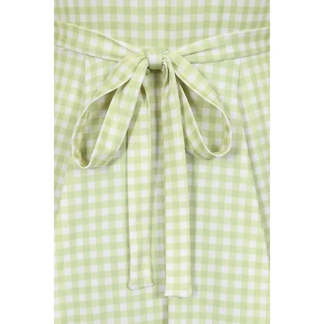 Lyra Dress - Lime Gingham Lady Vintage Lyra Dresses