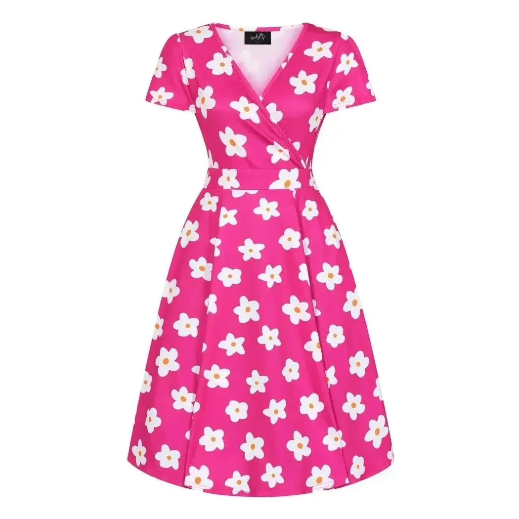 Lyra Dress - Magenta Daisy Lady Vintage Lyra Dresses