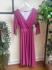 Thumbnail for Lyra Dress - Maroon (14) 14 Lady Vintage London Outlet