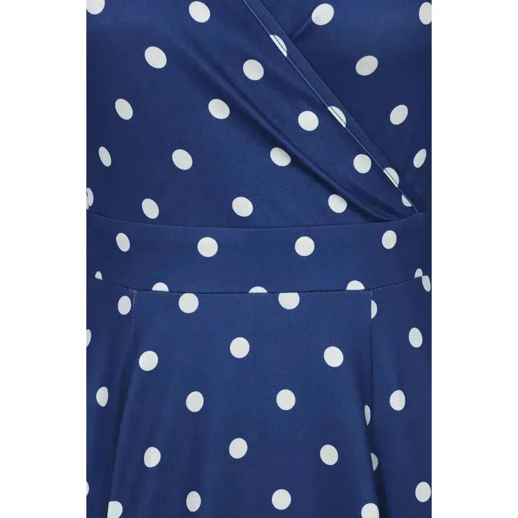 Lyra Dress - Navy Polka Lady Vintage Lyra Dresses