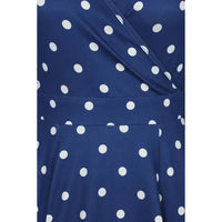 Thumbnail for Lyra Dress - Navy Polka Lady Vintage Lyra Dresses