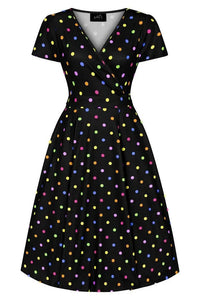 Thumbnail for Lyra Dress - Rainbow Polka Lady Vintage Lyra Dresses