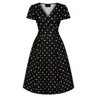 Thumbnail for Lyra Dress - Rainbow Polka Lady Vintage Lyra Dresses