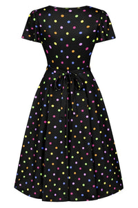 Thumbnail for Lyra Dress - Rainbow Polka Lady Vintage Lyra Dresses