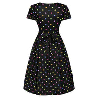 Thumbnail for Lyra Dress - Rainbow Polka Lady Vintage Lyra Dresses