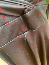 Thumbnail for Lyra Dress - Red Hearts on Black (12) 12 Lady Vintage London Outlet