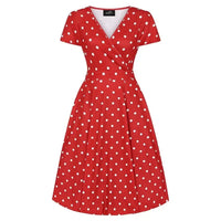 Thumbnail for Lyra Dress - Red Polka Lady Vintage Lyra Dresses