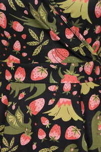 Thumbnail for Lyra Dress - Strawberry Dino on Black Lady Vintage Lyra Dresses
