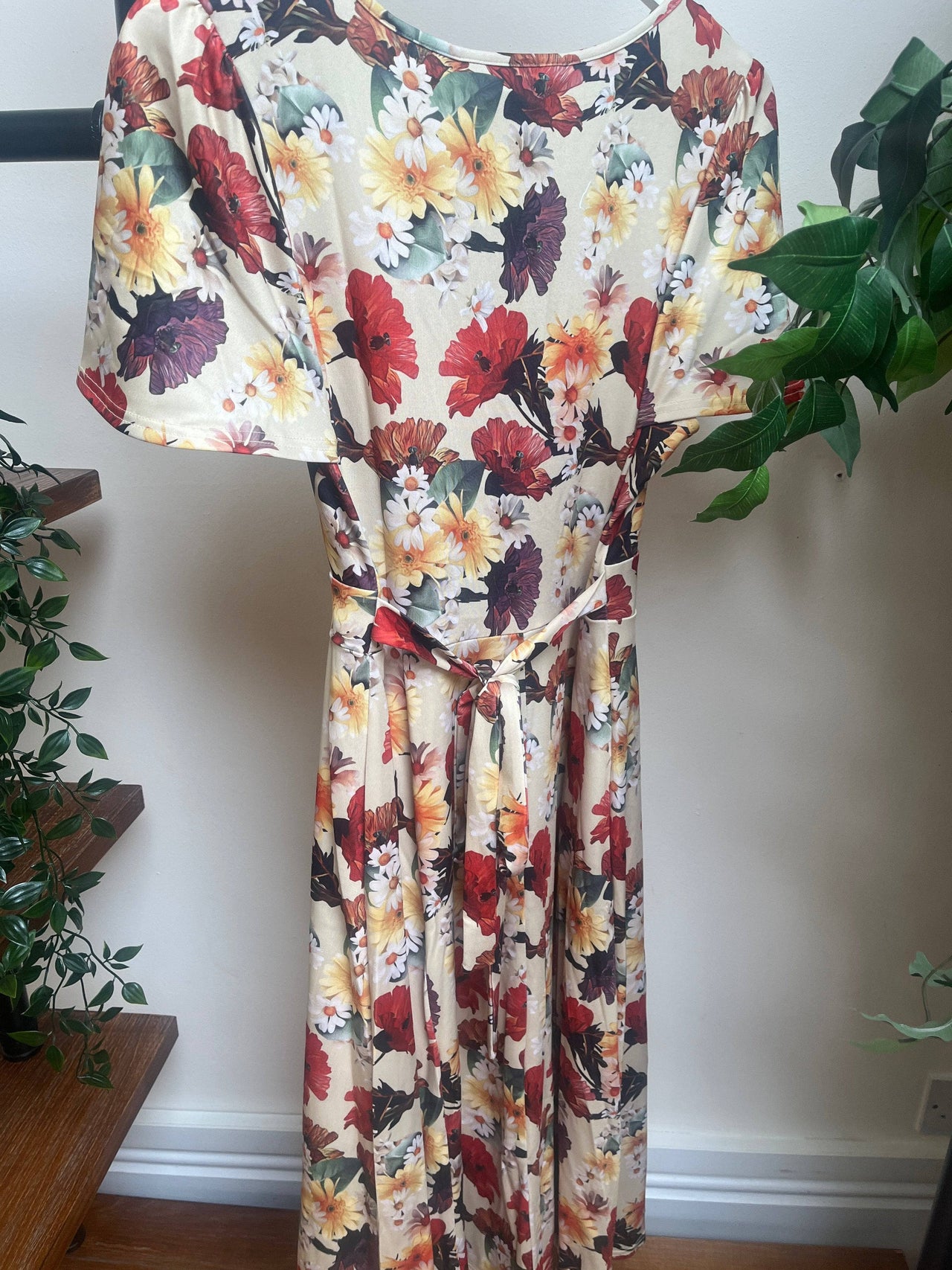 Lyra Dress - Summer Bloom (14) 14 Lady Vintage London Outlet