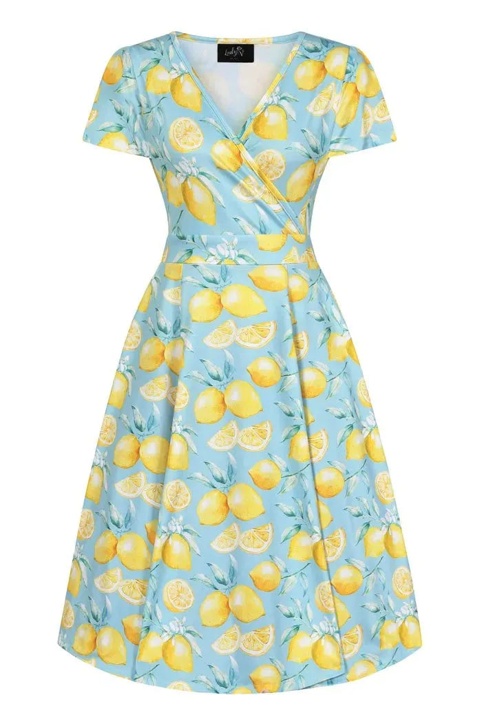 Lyra Dress - Summer Lemon - Lady V London