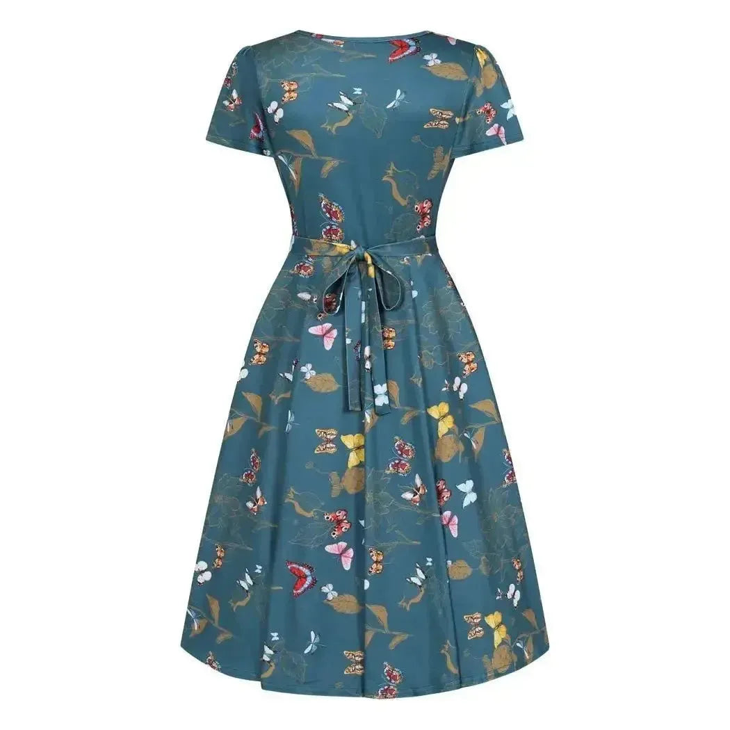 Lyra Dress - Teal Butterfly Lady Vintage Lyra Dresses