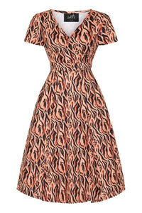 Thumbnail for Lyra Dress - Tiger Print - Lady V London