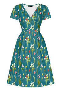 Thumbnail for Lyra Dress - Tulip Garden Lady Vintage Lyra Dresses