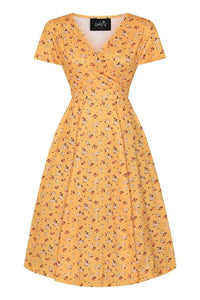 Thumbnail for Lyra Dress - Yellow Ditsy Lady Vintage Lyra Dresses