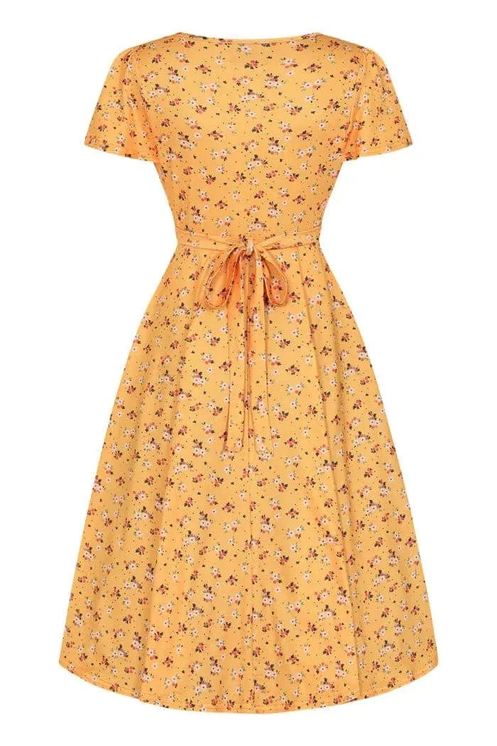 Lyra Dress - Yellow Ditsy Lady Vintage Lyra Dresses