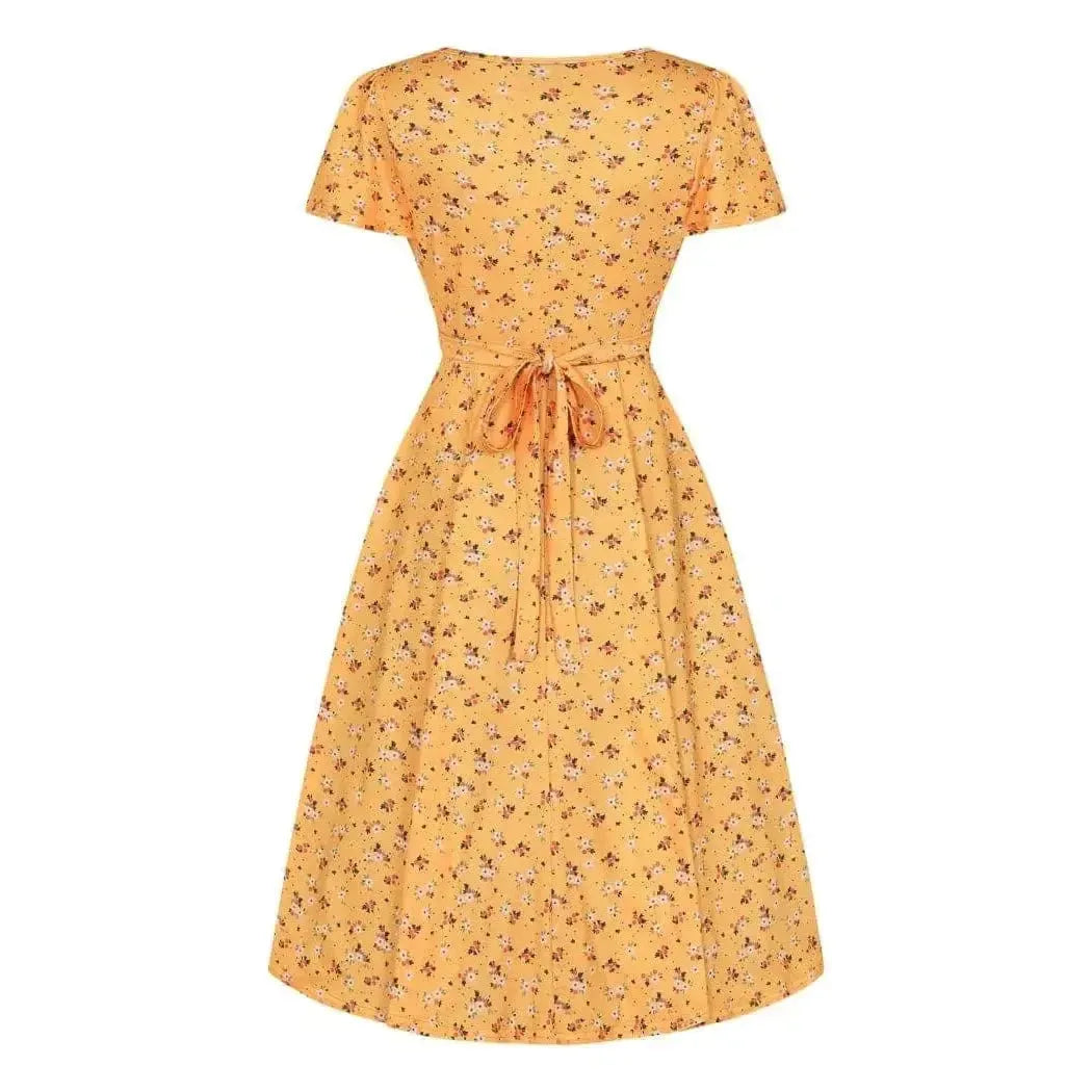 Lyra Dress - Yellow Ditsy Lady Vintage Lyra Dresses