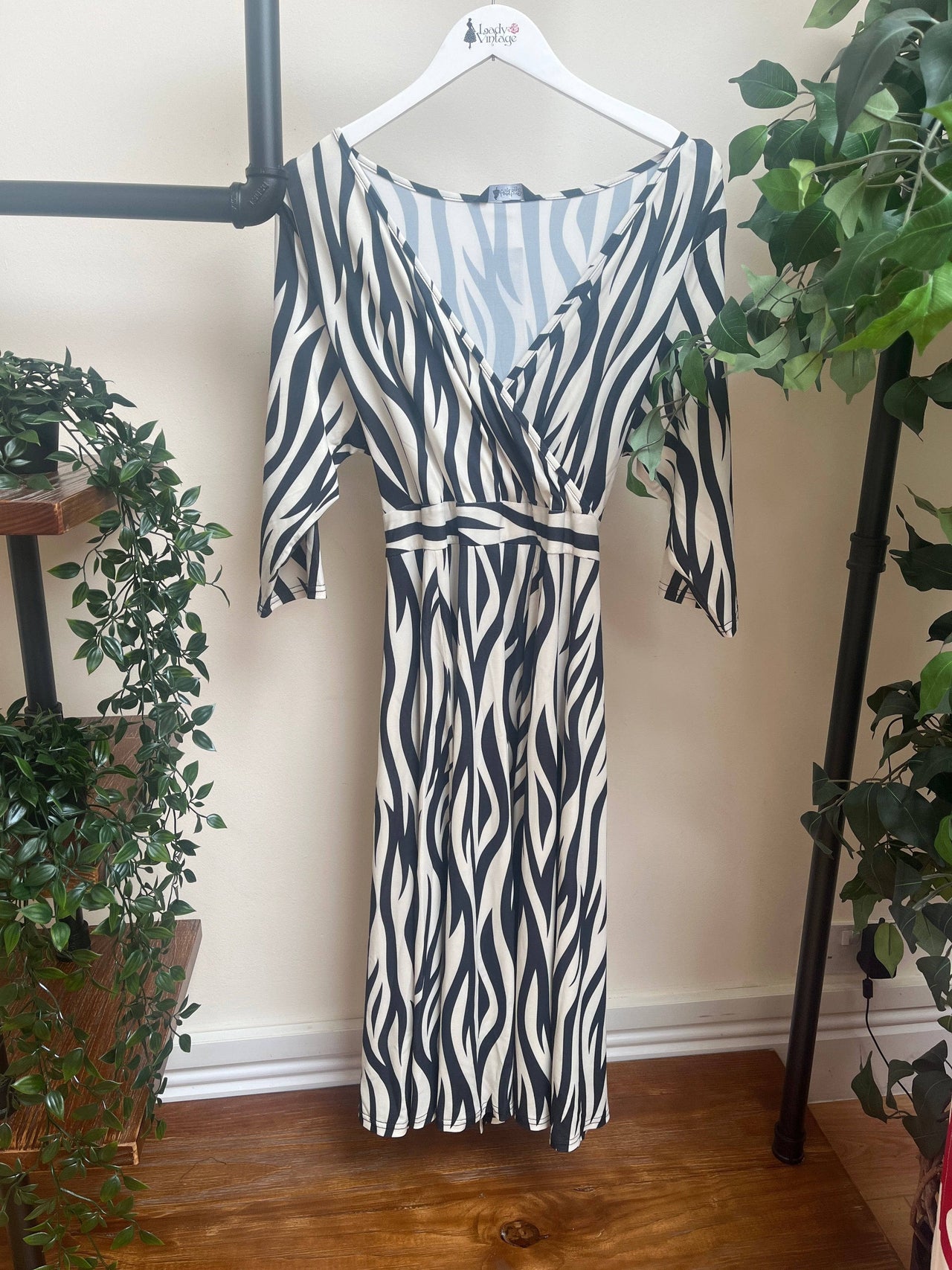 Lyra Dress - Zebra (20) 20 Lady Vintage London Outlet