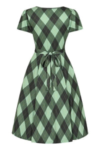 Thumbnail for Lyra Mini Dress - Irish Diamond Tartan Lady Vintage Lyra Mini Dresses