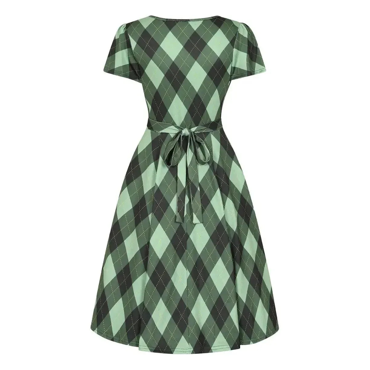 Lyra Mini Dress - Irish Diamond Tartan Lady Vintage Lyra Mini Dresses