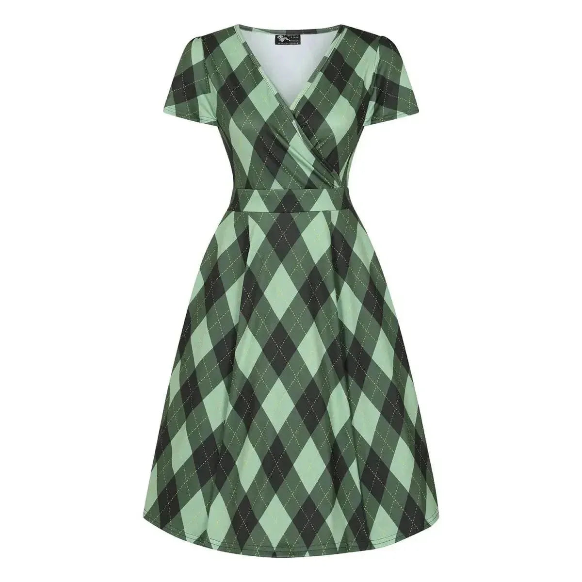 Lyra Mini Dress - Irish Diamond Tartan Lady Vintage Lyra Mini Dresses