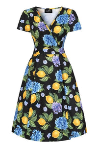 Thumbnail for Lyra Mini Dress - Lemon Hydrangea Lady Vintage Lyra Mini Dresses
