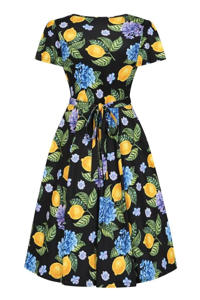 Lyra Mini Dress - Lemon Hydrangea Lady Vintage Lyra Mini Dresses