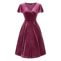 Thumbnail for Lyra Mini Dress - Mauve Velvet Lady Vintage Lyra Mini Dresses