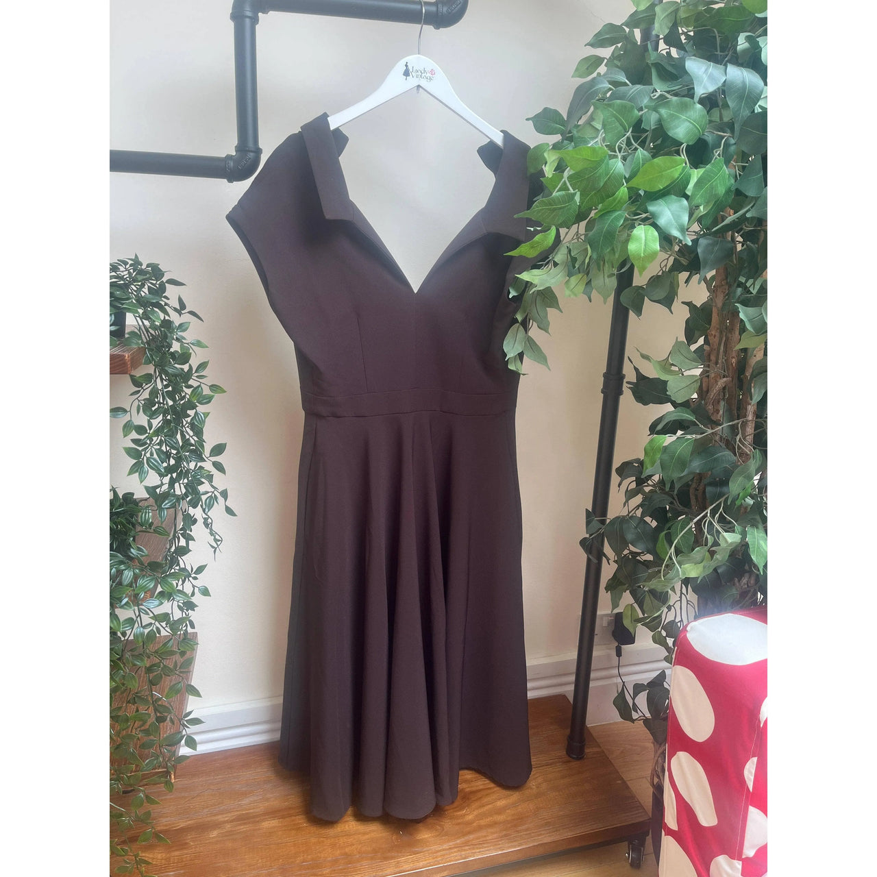 Margot Dress - Ganache (10) 10 Lady Vintage London Outlet