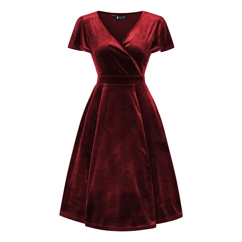 Lyra Dress - Red Velvet