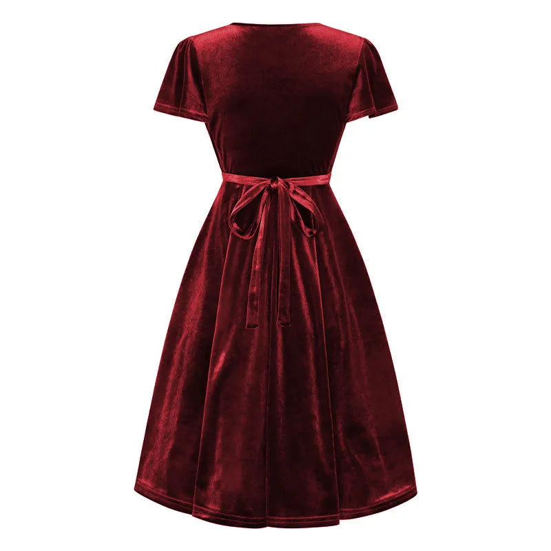 Lyra Dress - Red Velvet