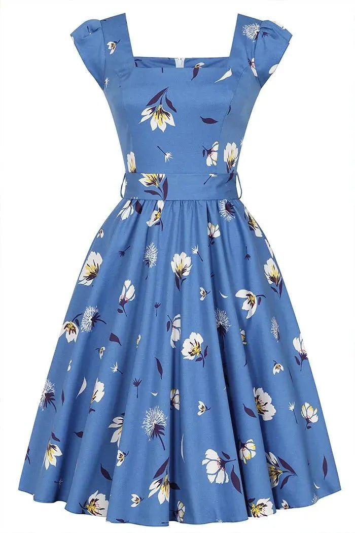 Swing Dress - Cobalt From The Blue Lady Vintage Swing Dresses