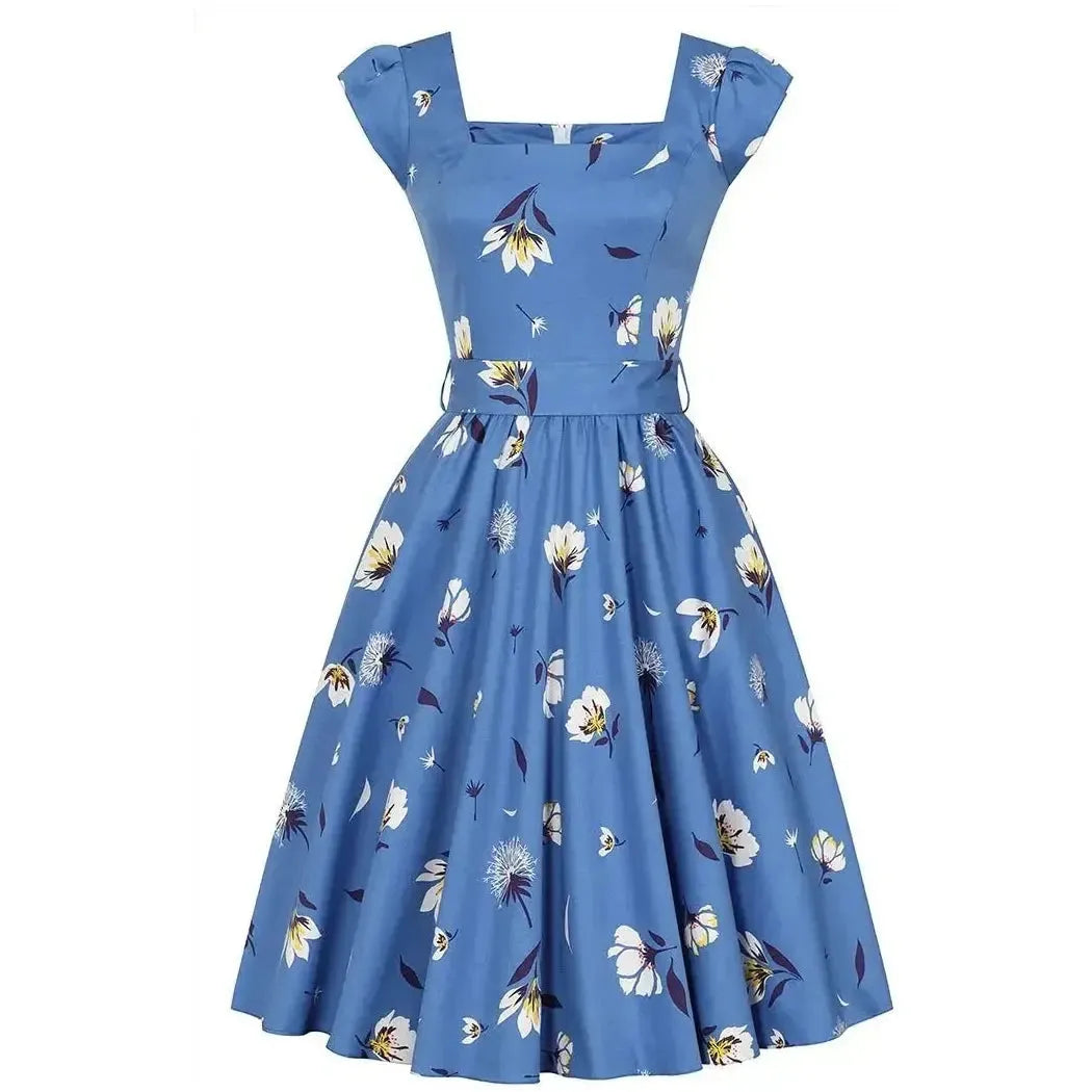 Swing Dress - Cobalt From The Blue Lady Vintage Swing Dresses