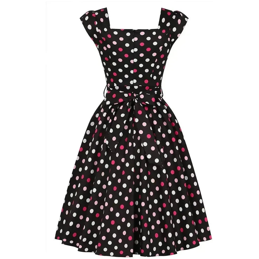 Swing Dress - Raspberry Polka Lady Vintage Swing Dresses