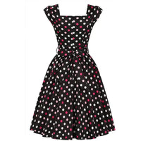 Thumbnail for Swing Dress - Raspberry Polka Lady Vintage Swing Dresses