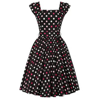 Thumbnail for Swing Dress - Raspberry Polka Lady Vintage Swing Dresses