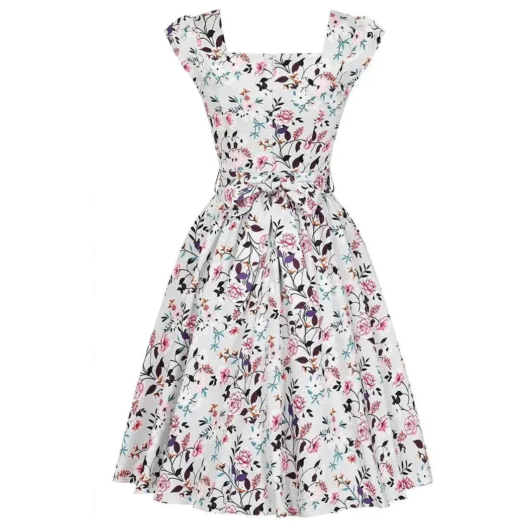 Swing Dress - Skylark Grey Lady Vintage Swing Dresses