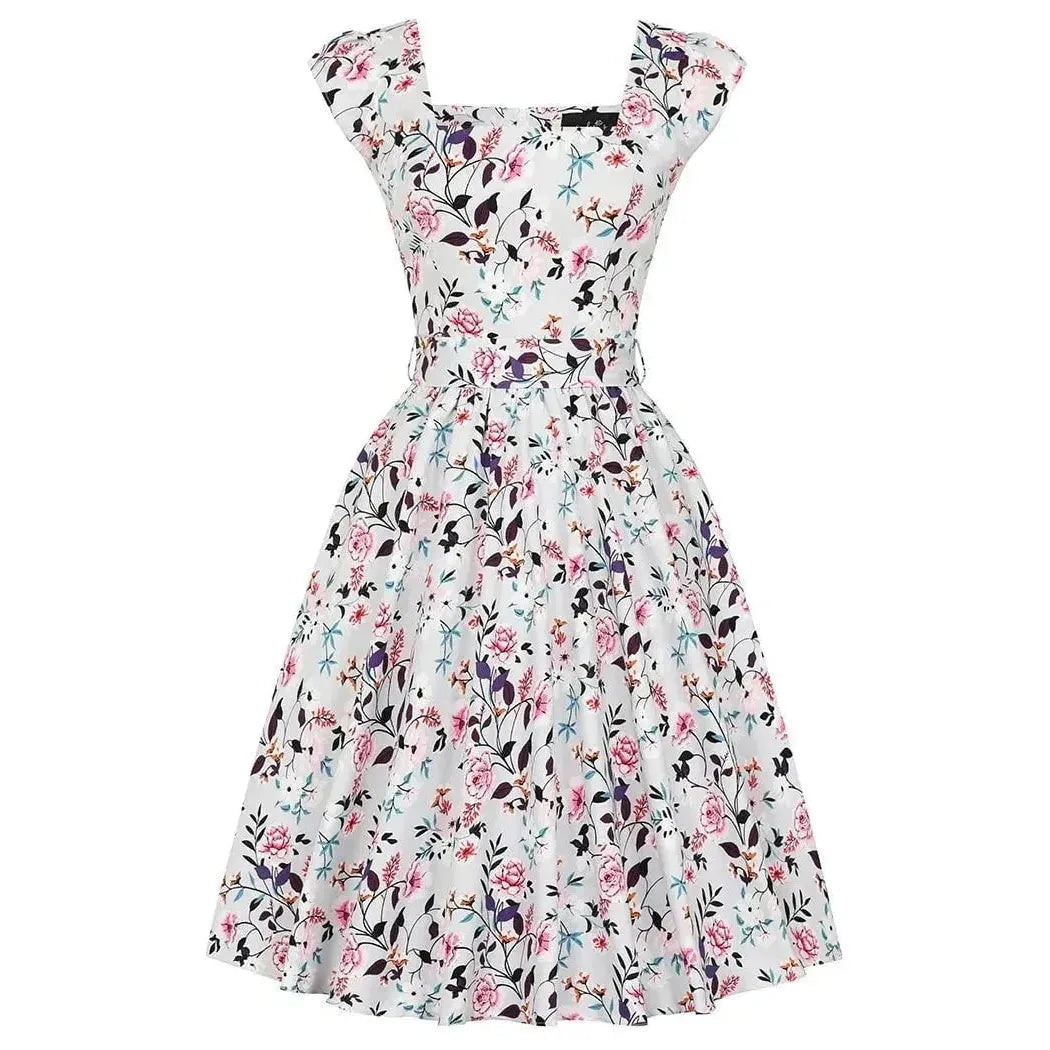 Swing Dress - Skylark Grey Lady Vintage Swing Dresses