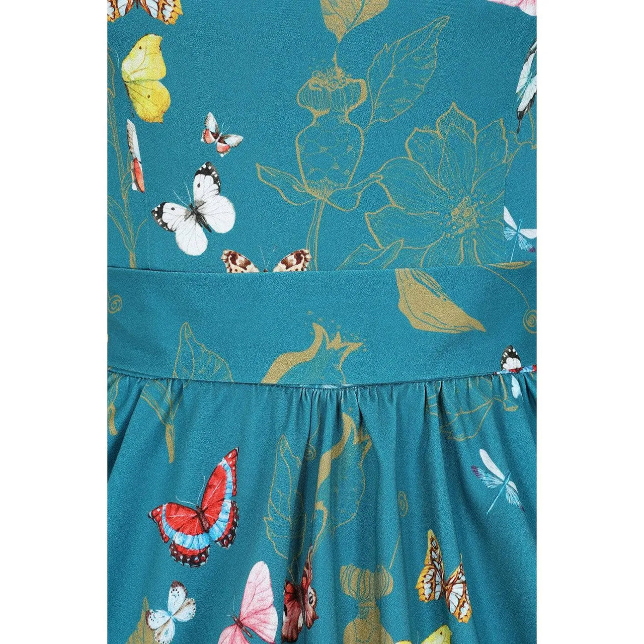 Swing Dress - Teal Butterfly Lady Vintage Swing Dresses