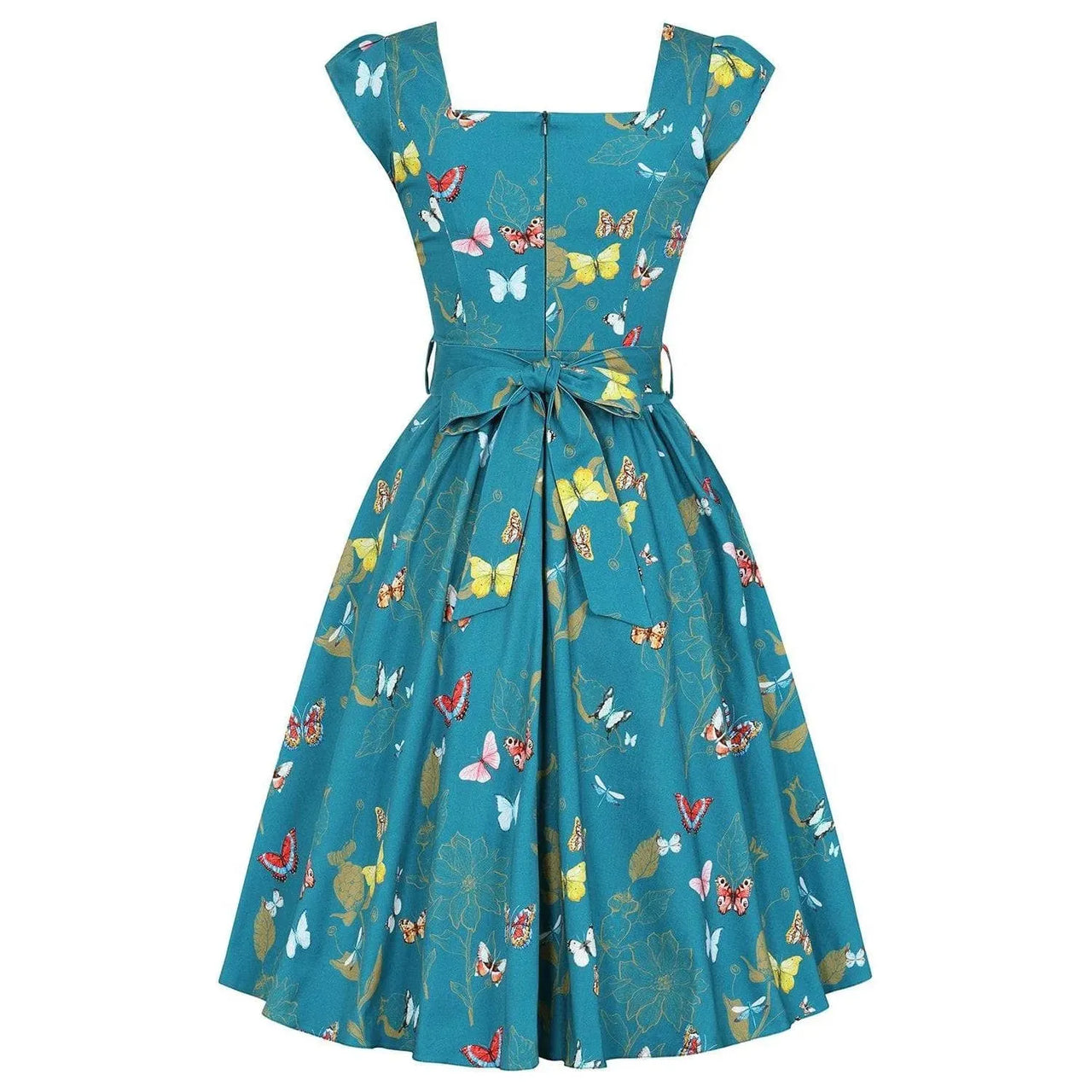 Swing Dress - Teal Butterfly Lady Vintage Swing Dresses