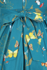 Thumbnail for Swing Dress - Teal Butterfly Lady Vintage Swing Dresses