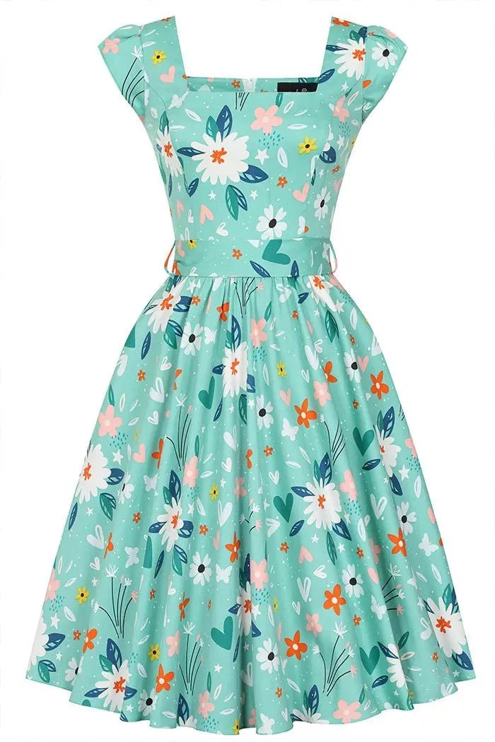 Swing Dress - Wispy Floral Lady Vintage Swing Dresses