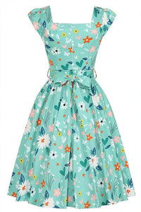 Thumbnail for Swing Dress - Wispy Floral Lady Vintage Swing Dresses