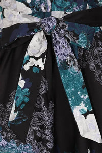 Thumbnail for Tea Dress - Blue Collage Lady Vintage Tea Dresses