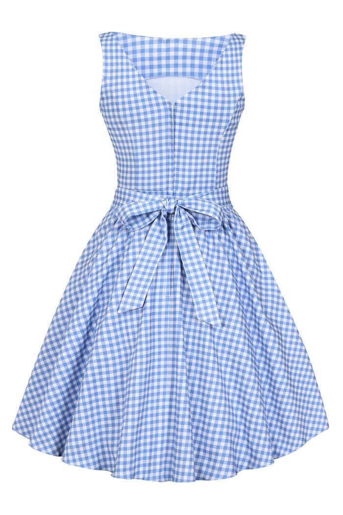 Tea Dress - Blue Gingham Lady Vintage Tea Dresses