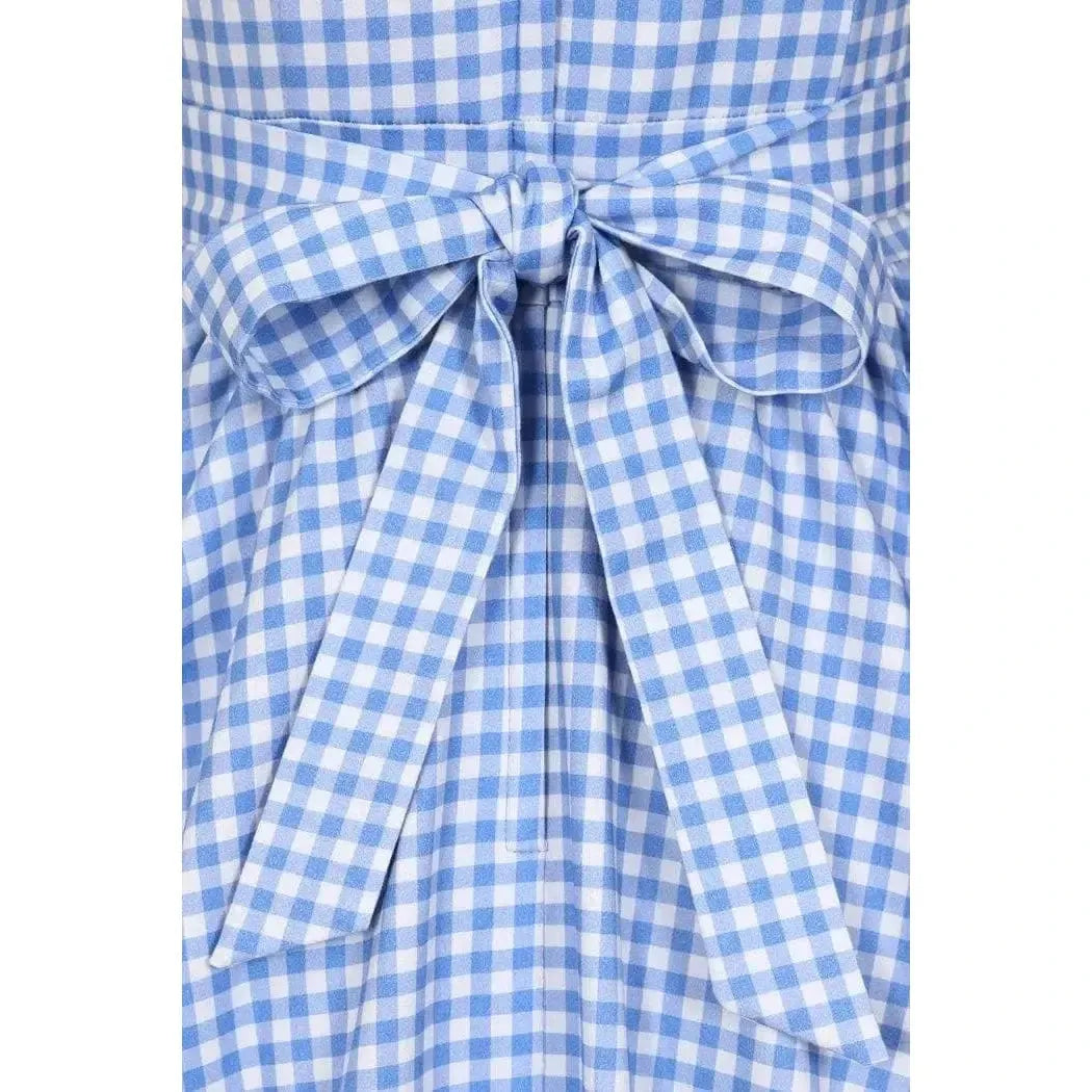 Tea Dress - Blue Gingham Lady Vintage Tea Dresses