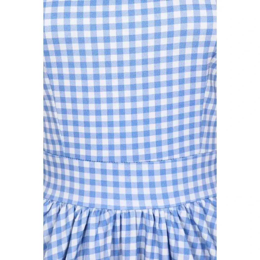 Tea Dress - Blue Gingham Lady Vintage Tea Dresses