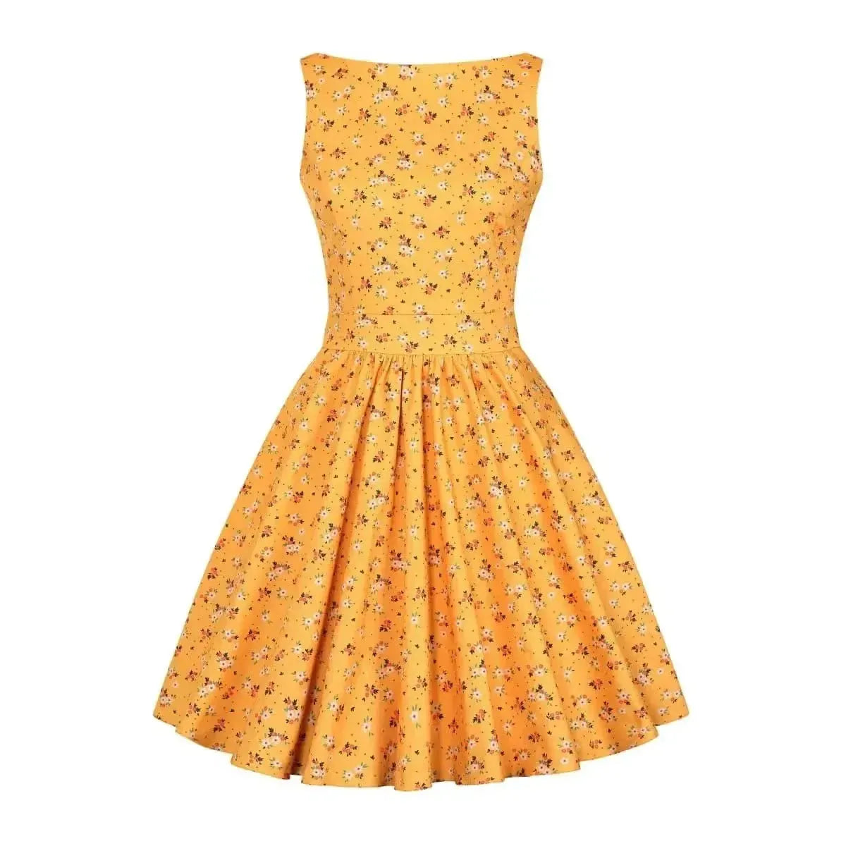 Tea Dress - Ditsy Yellow Lady Vintage Tea Dresses