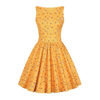 Thumbnail for Tea Dress - Ditsy Yellow Lady Vintage Tea Dresses