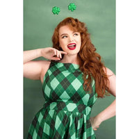 Thumbnail for Tea Dress - Irish Diamond Plaid Lady Vintage Tea Dresses